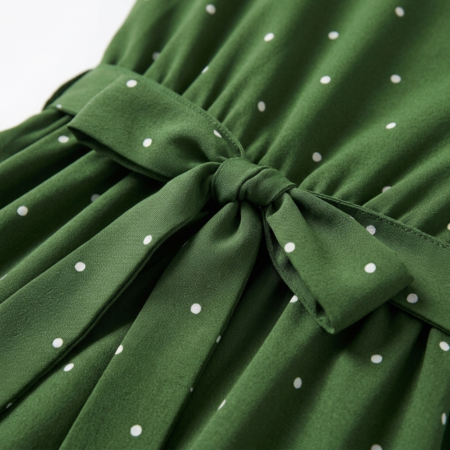 Plus Size Polka Dot Skater Dress for Women with Square Neck and Puff Sleeves