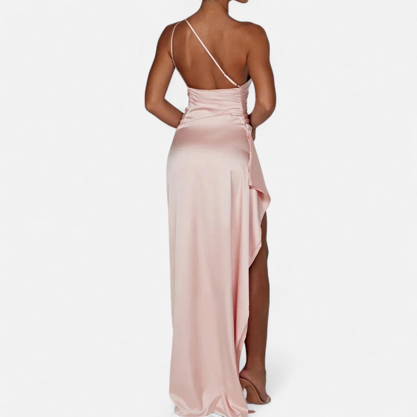 Ancient World | Asymmetric Long Dress for Women – Sculptural Silhouette, Natural Movement