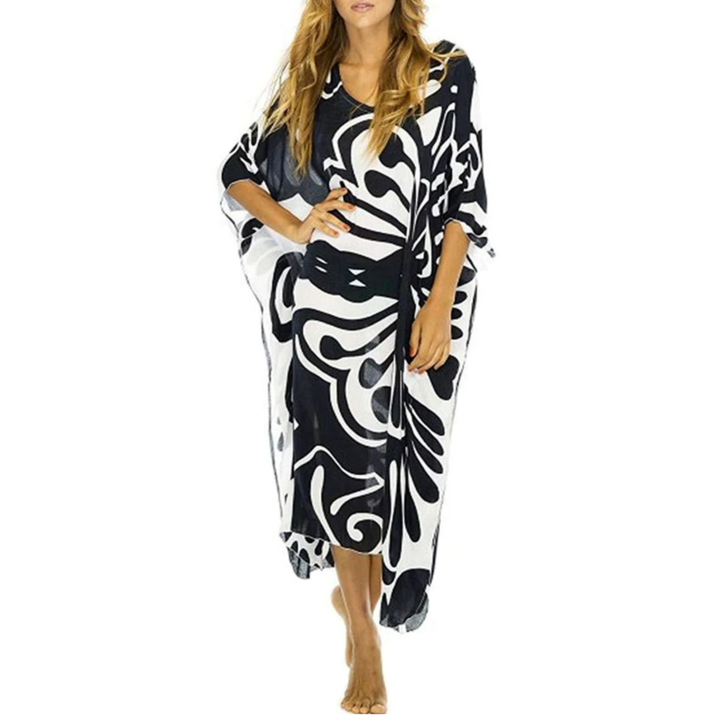Long beach kimono robe — loose fit — summer vacation