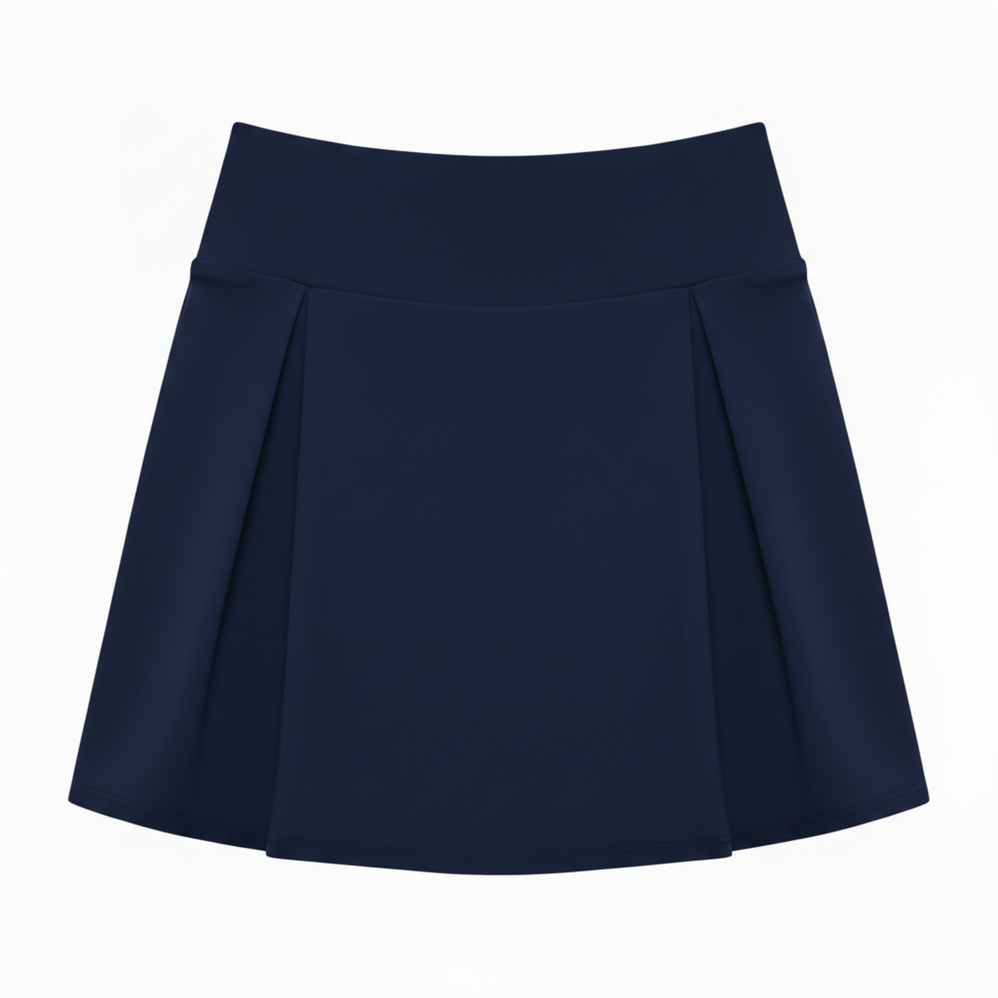 High-waisted mini skirt-shorts for women with built-in shorts and high stretchability
