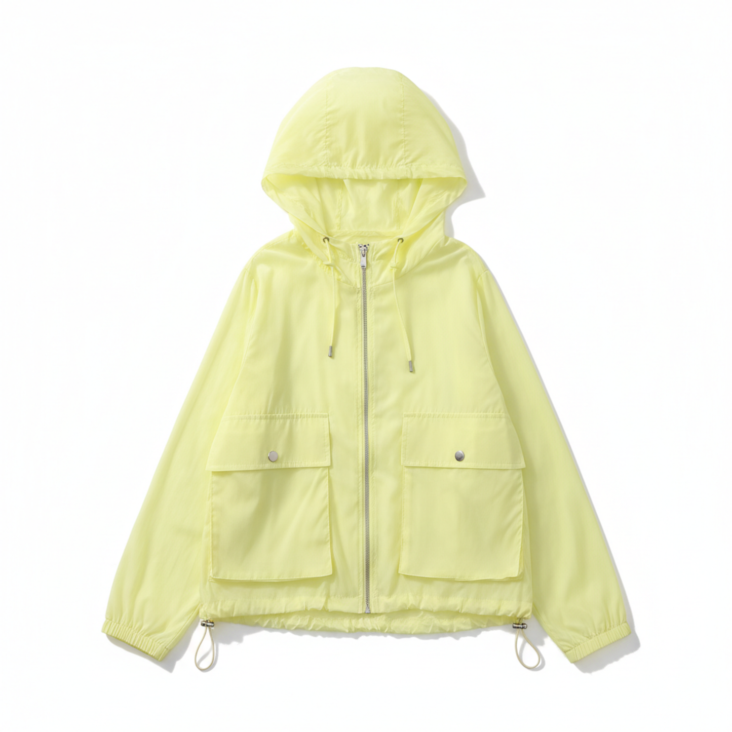 Lightweight Sun Protection Jacket with Hood and Zipper for Women