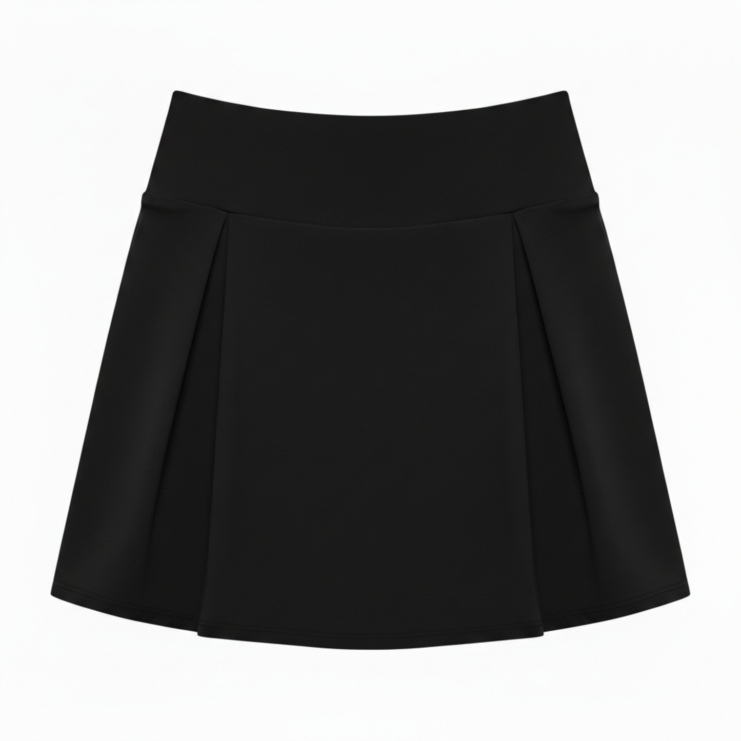High-waisted mini skirt-shorts for women with built-in shorts and high stretchability