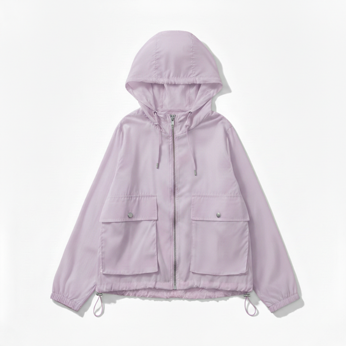 Lightweight Sun Protection Jacket with Hood and Zipper for Women