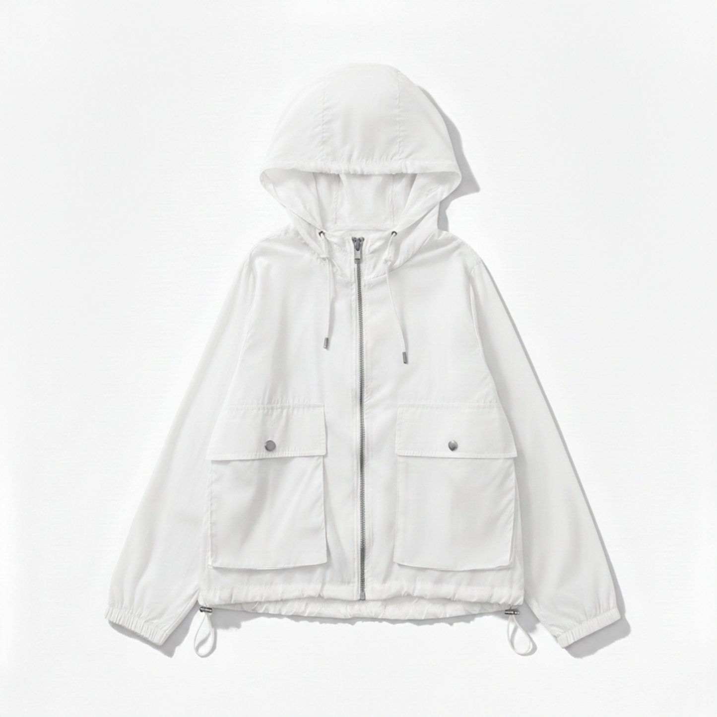 Lightweight Sun Protection Jacket with Hood and Zipper for Women