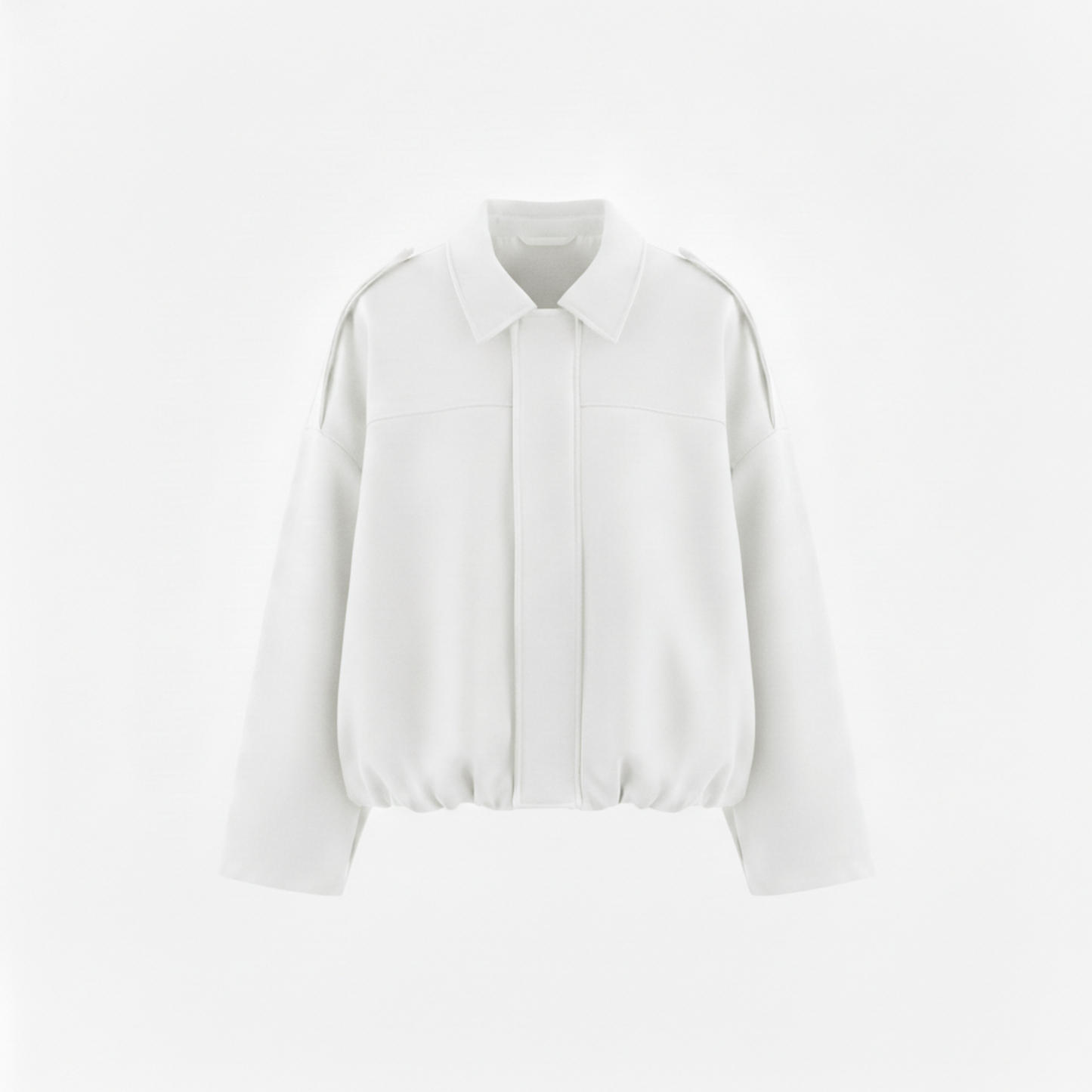 Polyester Bomber Jacket with Lapel Collar and Zipper Closure for Women