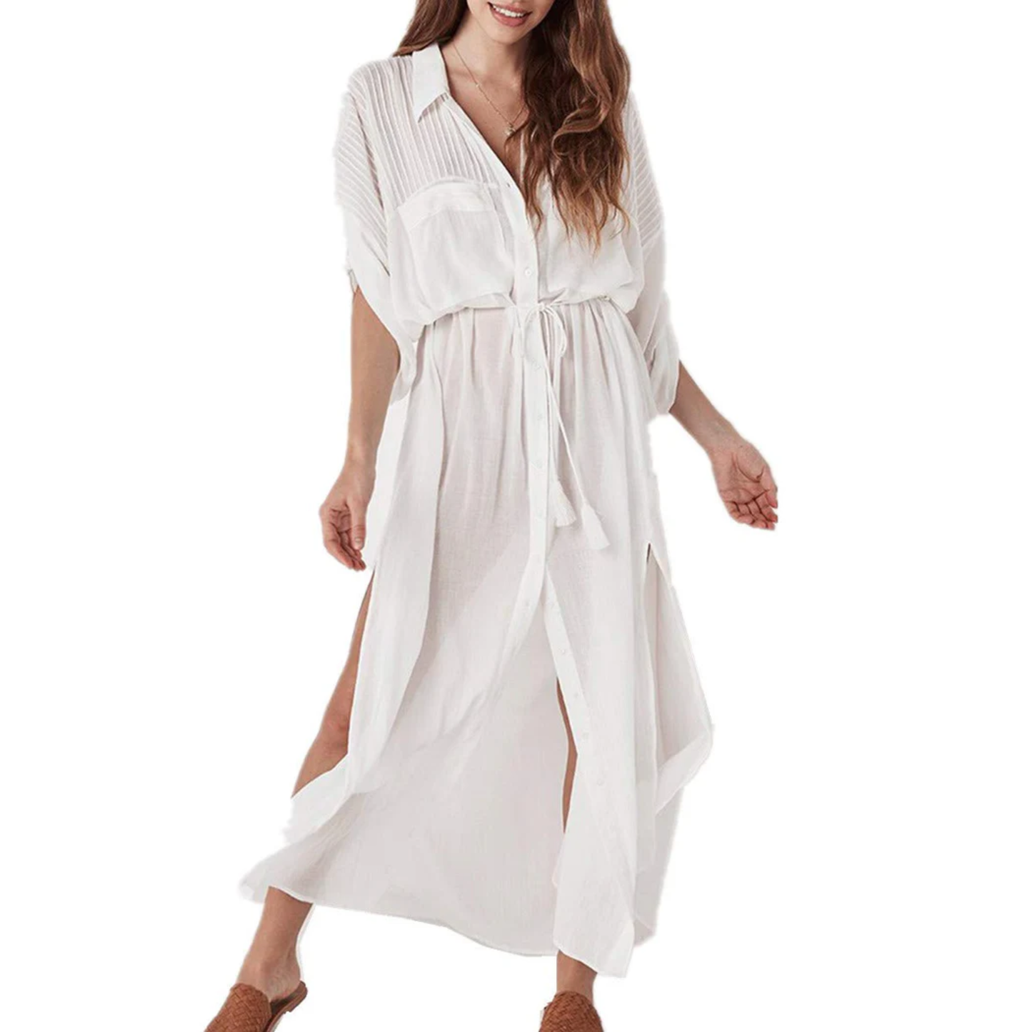 Long beach kimono robe — loose fit — summer vacation