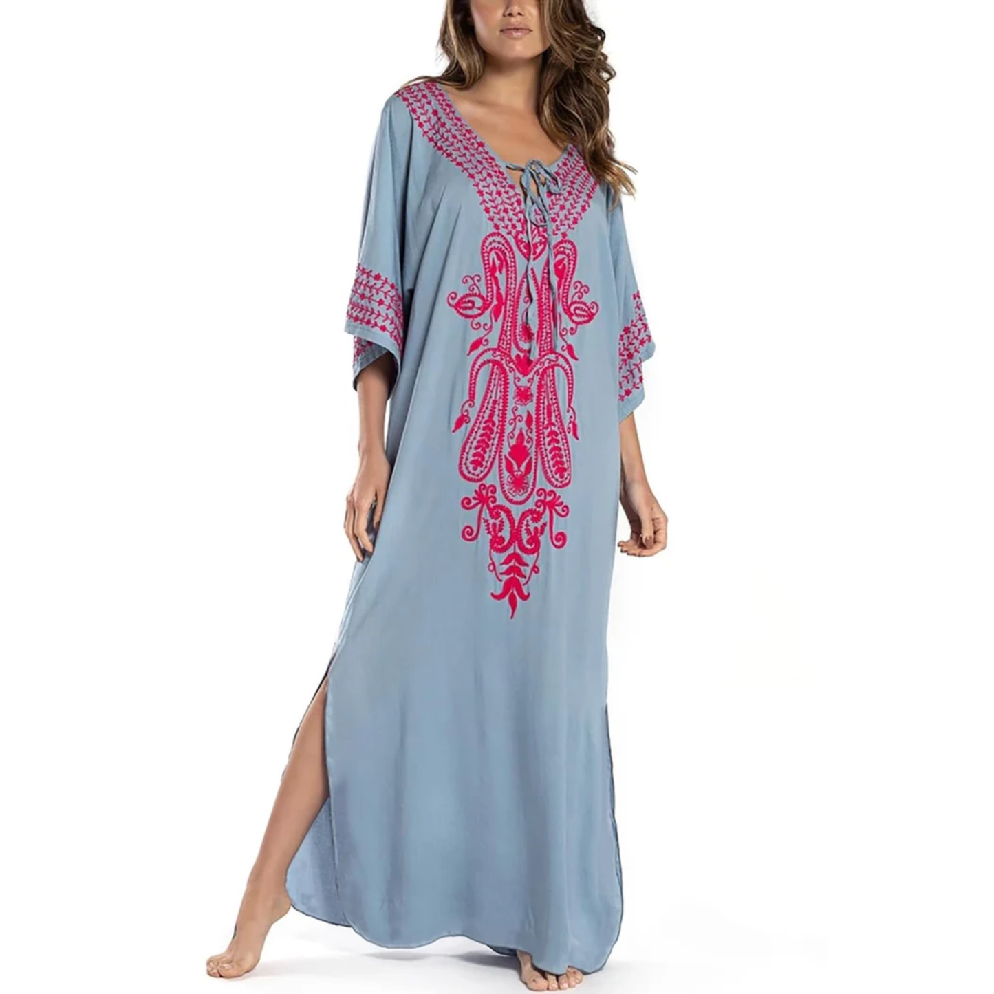 Long beach kimono robe — loose fit — summer vacation