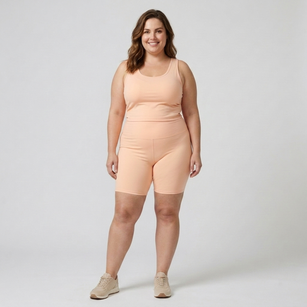 Plus Size High-Waisted Shaping Cycling Shorts