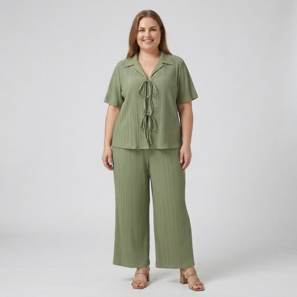 Plus Size Two-Piece Pants Set for Women