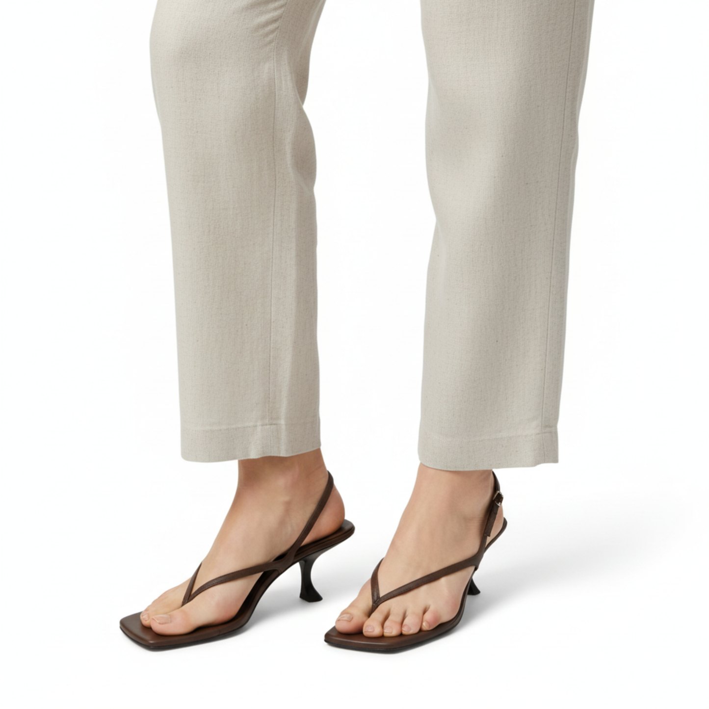 Low Heel Sandals with Back Strap and Square Toe for Women
