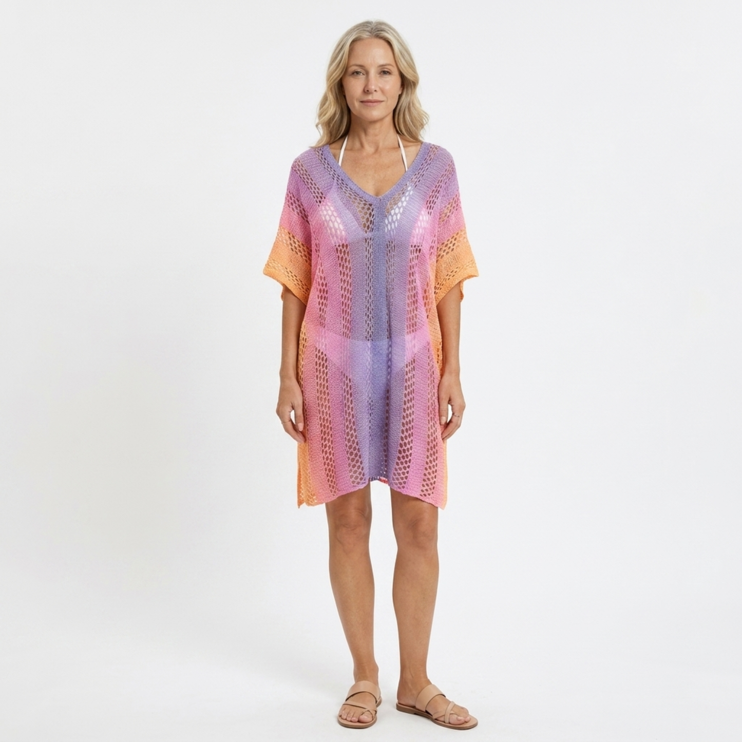 Women's beach kimono robe — loose crochet fit — summer vacation