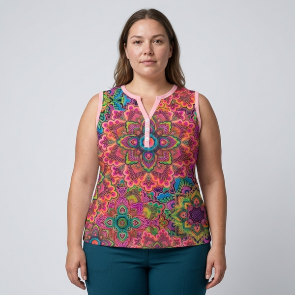 Plus size V-neck tank top for women