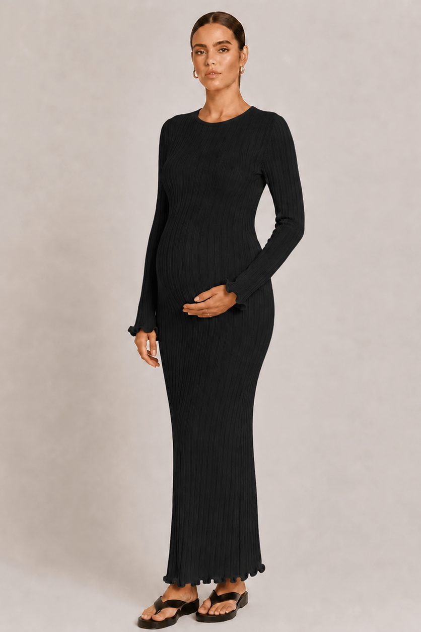 Women's Cotton Bodycon Maternity Dress