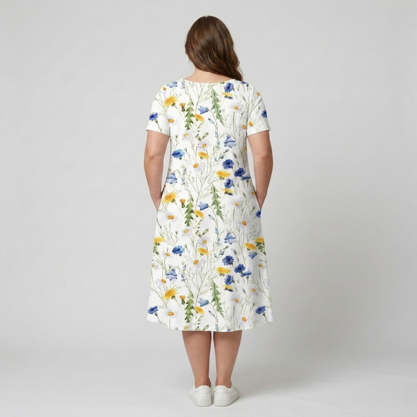 Casual printed mid-length dress