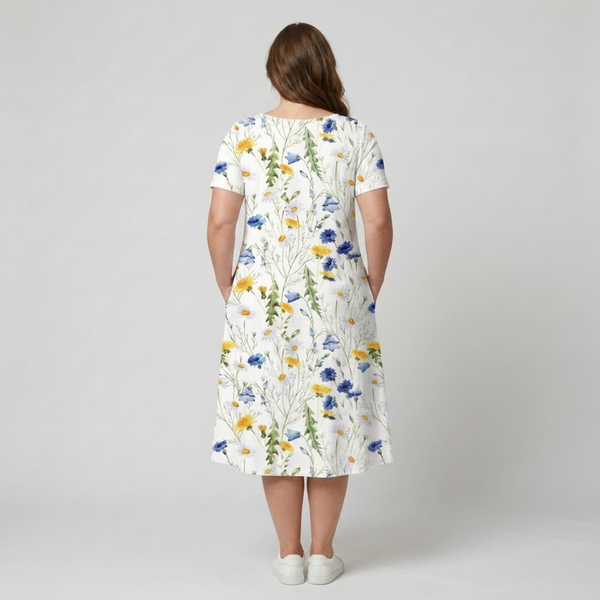 Casual printed mid-length dress