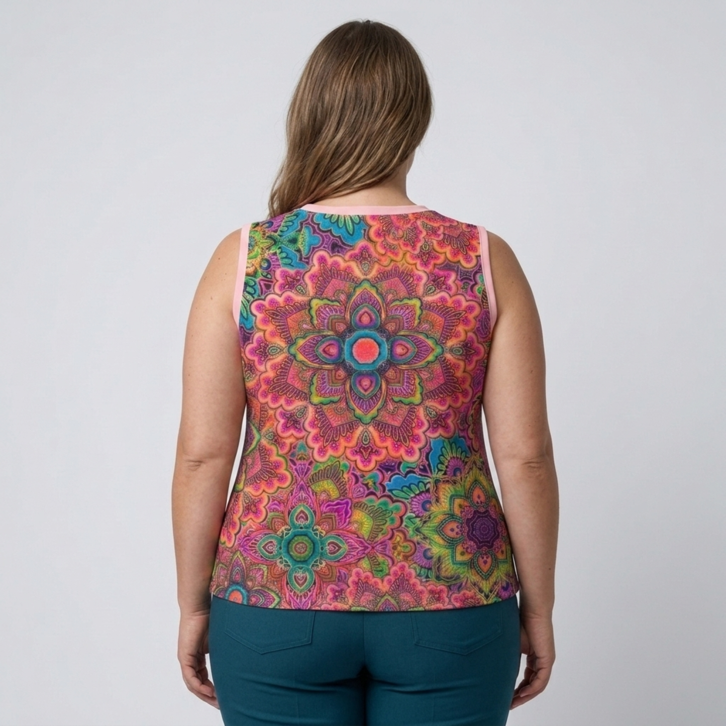 Plus size V-neck tank top for women