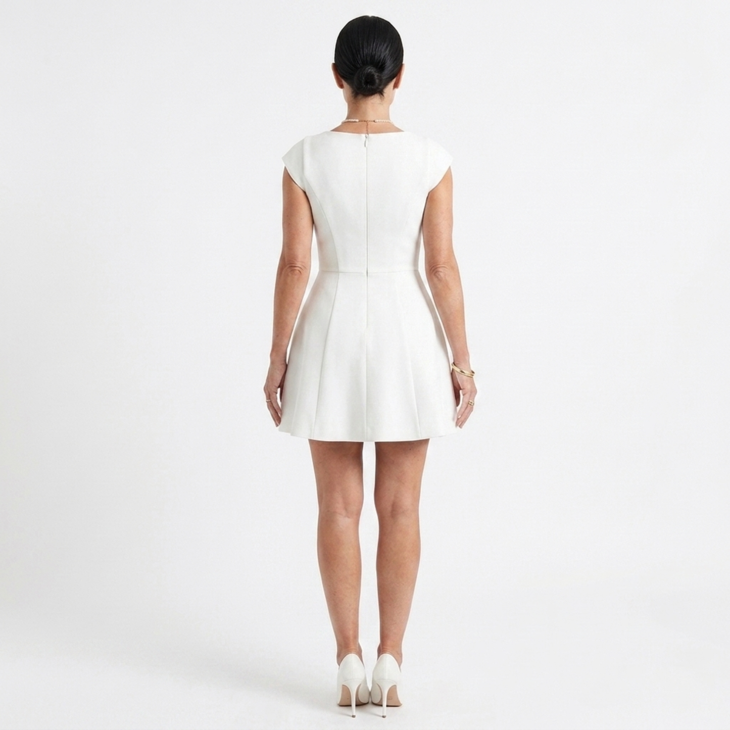 Short dress for women — square neckline — evening wear