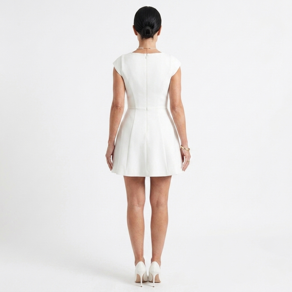 Short dress for women — square neckline — evening wear