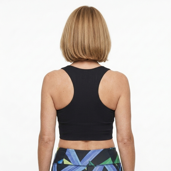 Short crop top for women with racerback — V-neck — summer