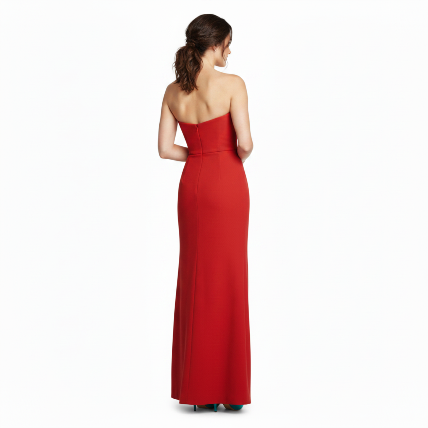 Women's Chiffon Ceremony Dress with Sheath Cut and Side Slit