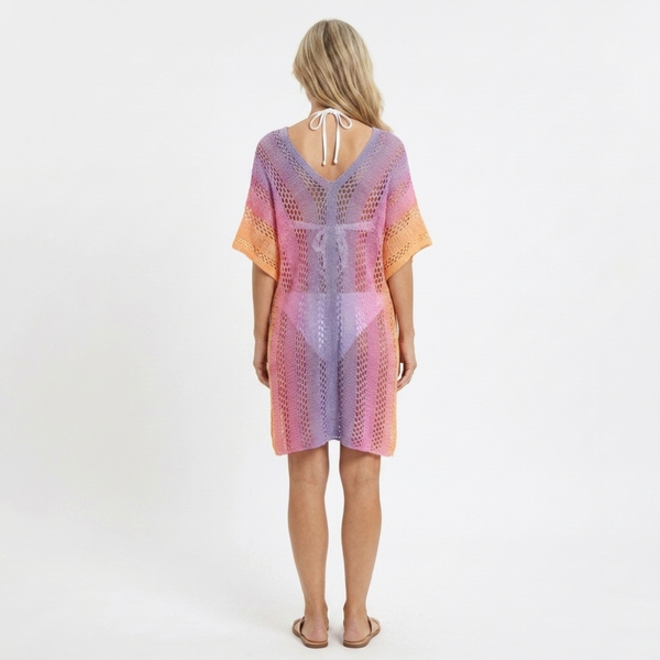 Women's beach kimono robe — loose crochet fit — summer vacation
