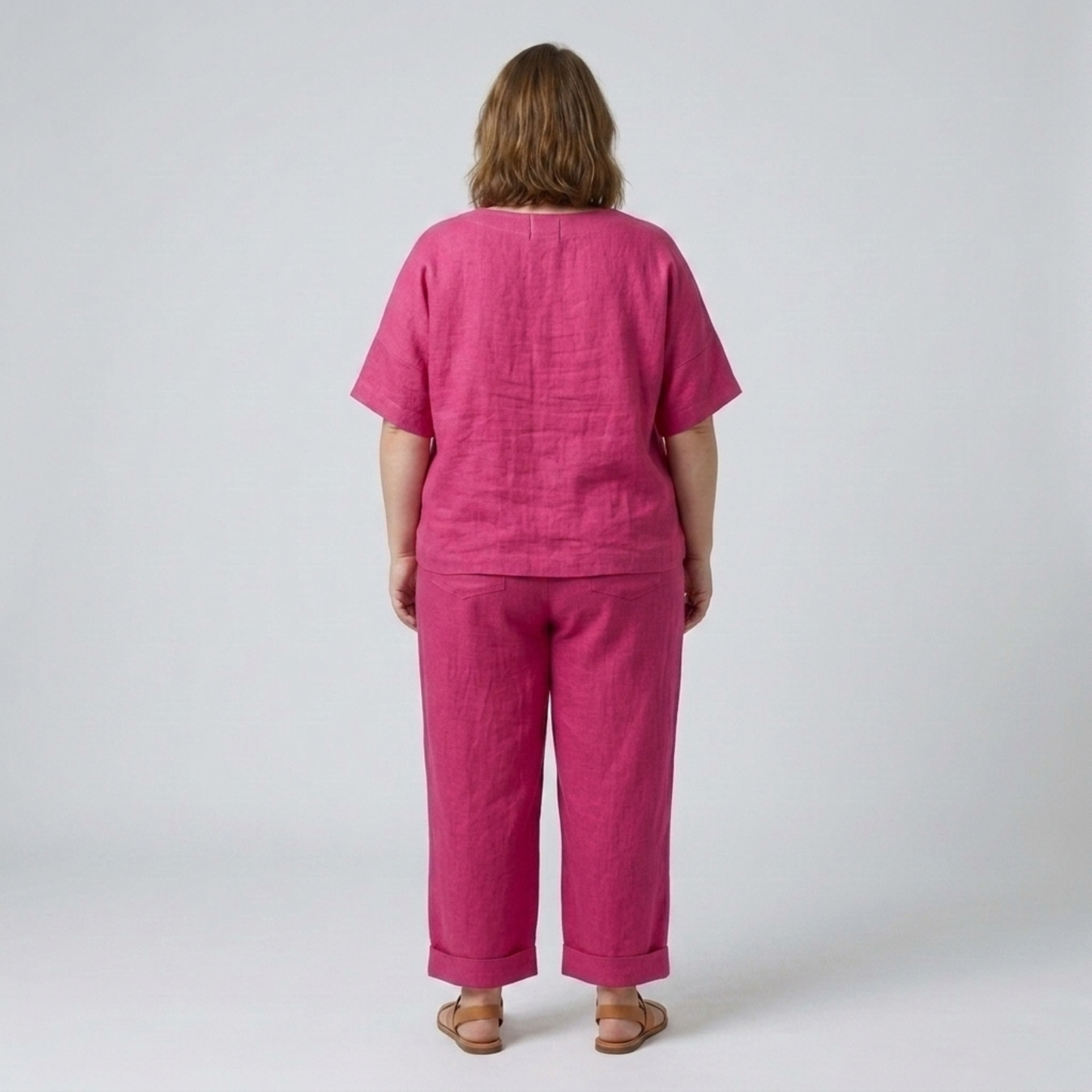 Plus Size Cotton Pants Set for Women