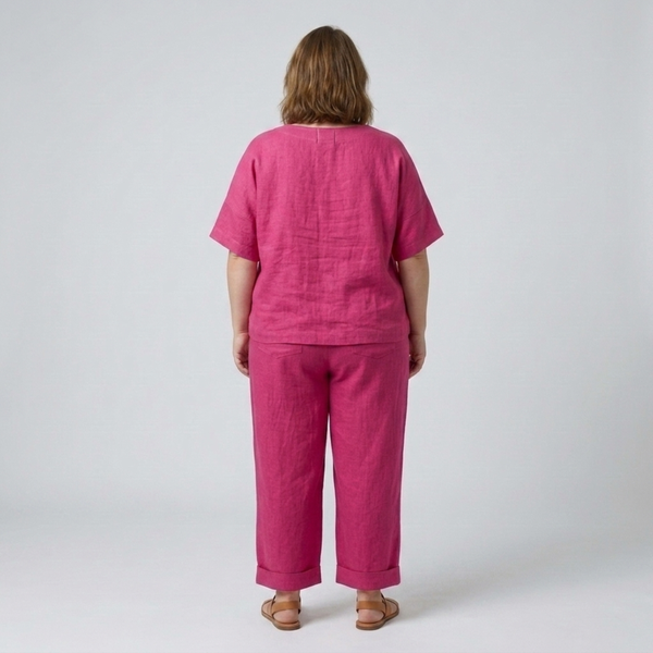 Plus Size Cotton Pants Set for Women