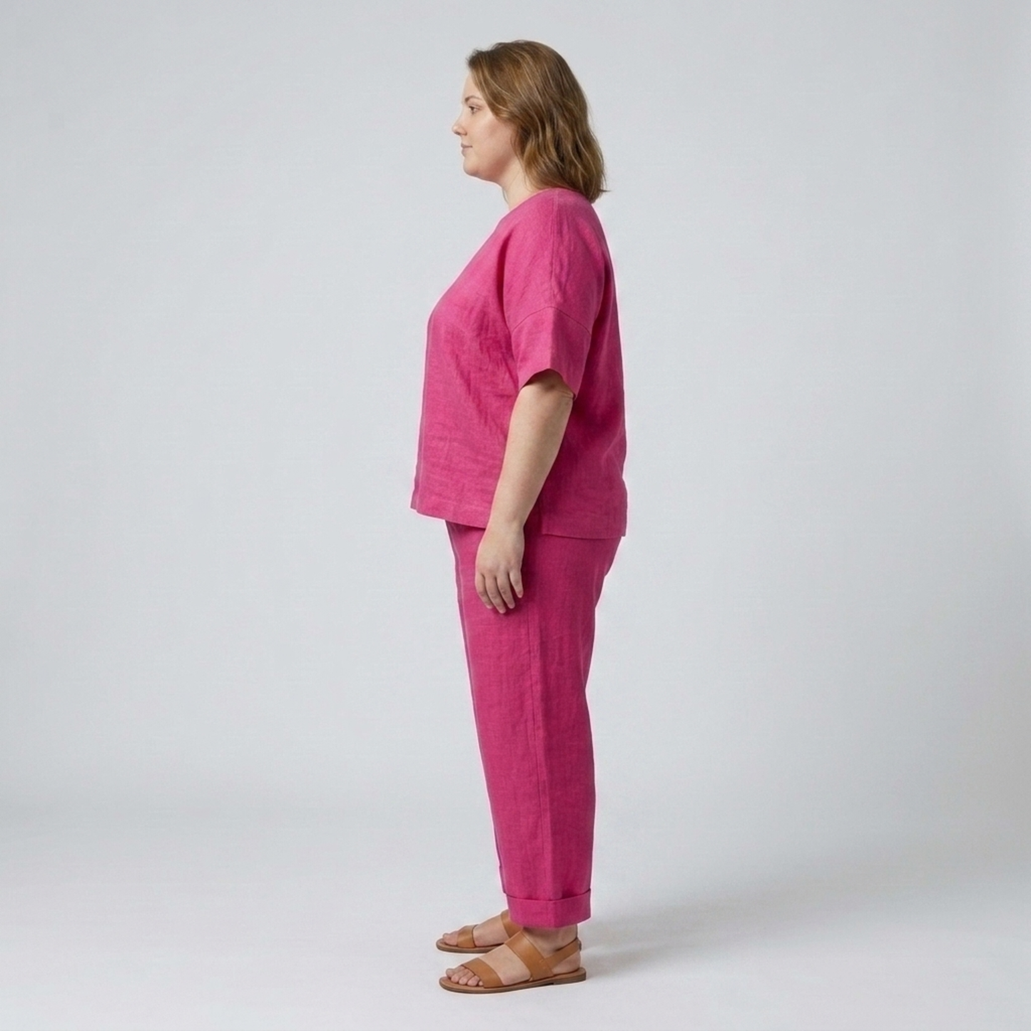 Plus Size Cotton Pants Set for Women