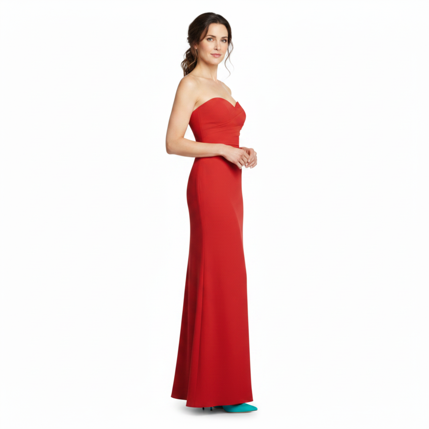 Women's Chiffon Ceremony Dress with Sheath Cut and Side Slit