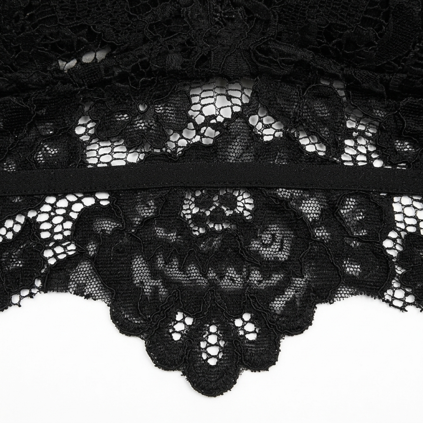 Short lace crop top for women — V-neck — chic look