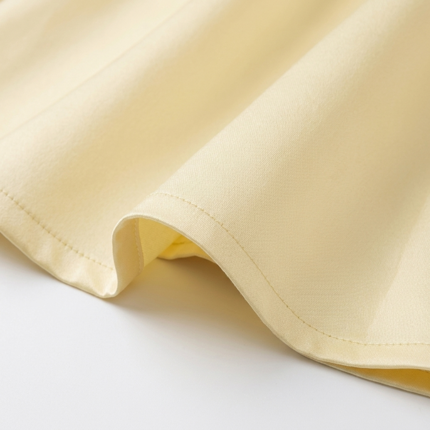 Mid-length day dress — stretch cotton and full skirt with pockets
