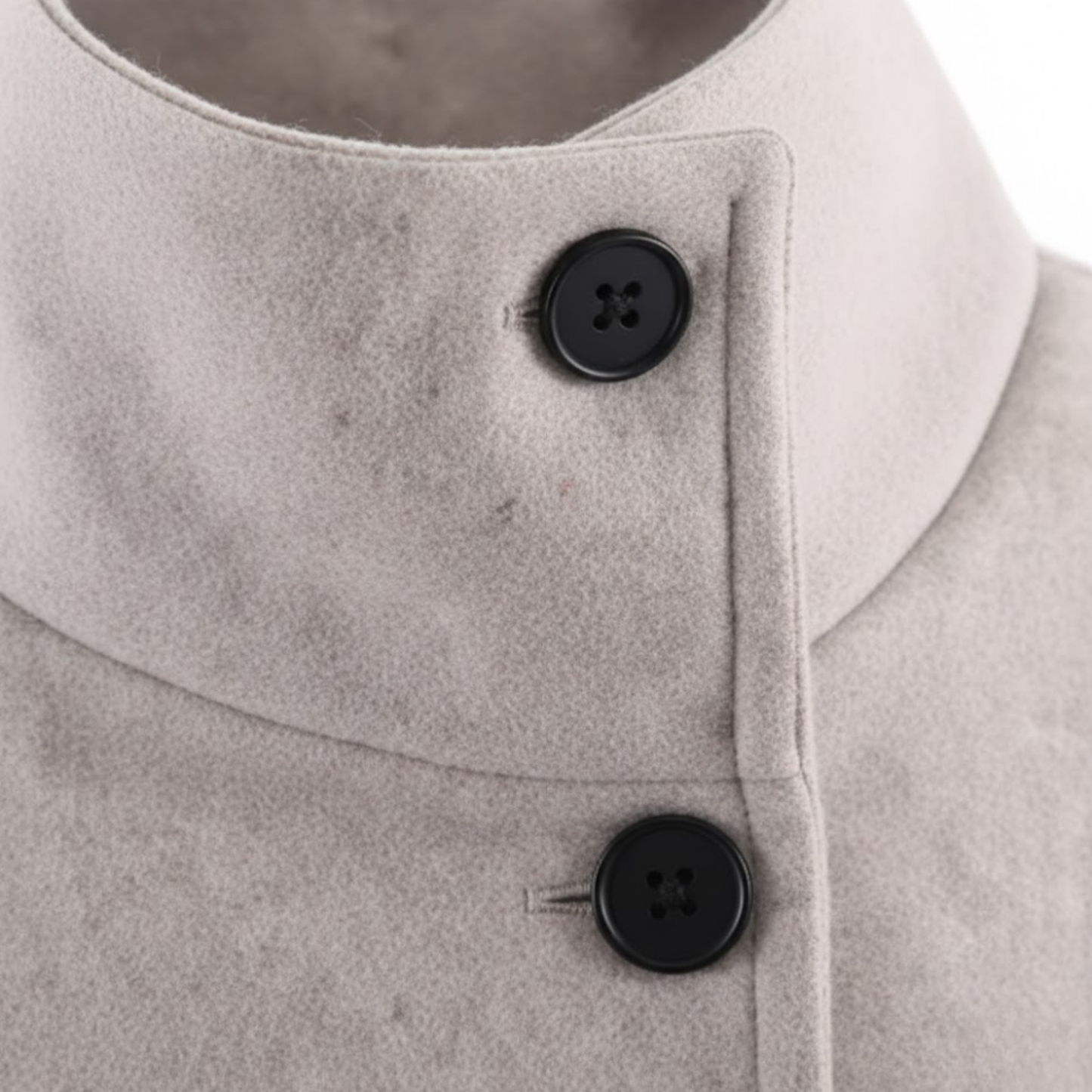 Short jacket for women with a high collar and single-button closure, casual fit
