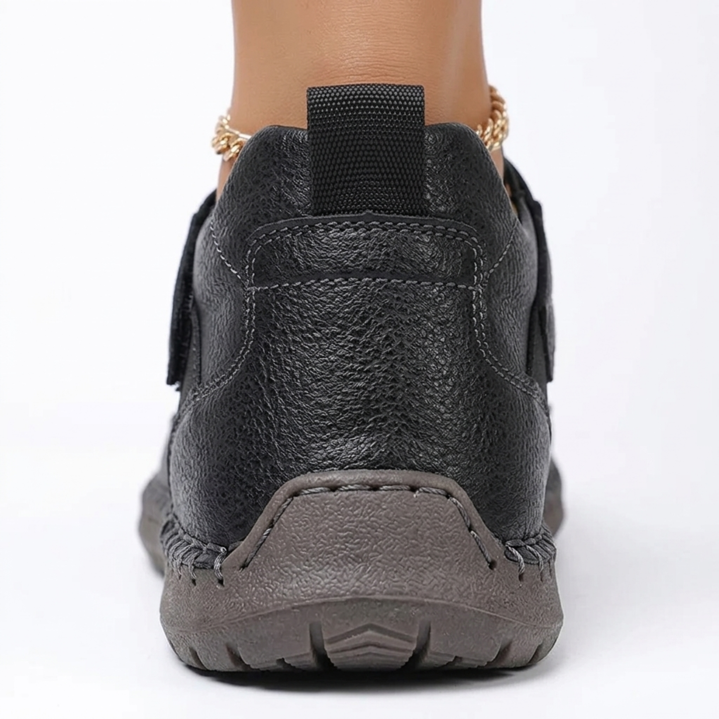 Women's comfort sneakers — laces and topstitching — casual style