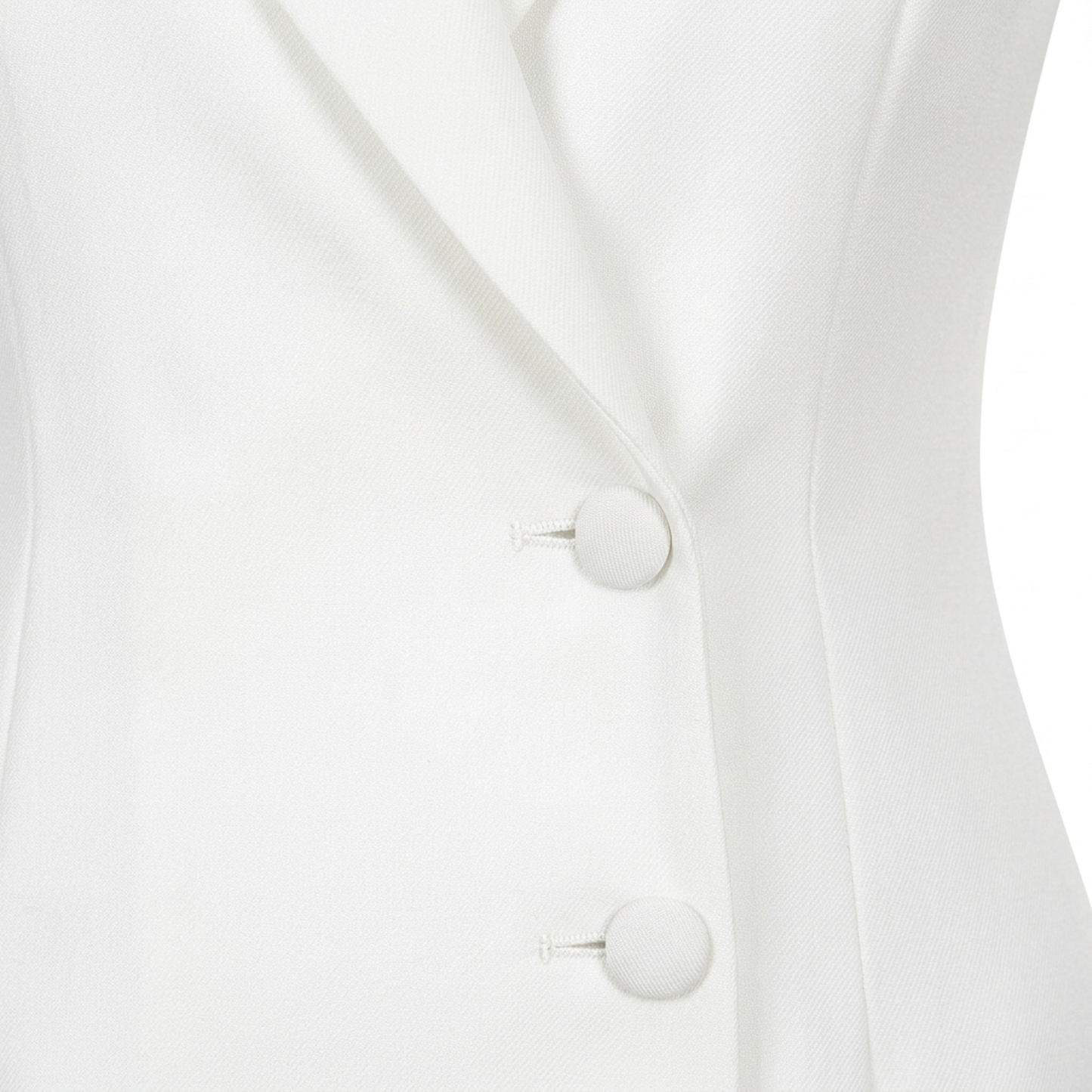 Midi blazer dress — long sleeves and buttons — office