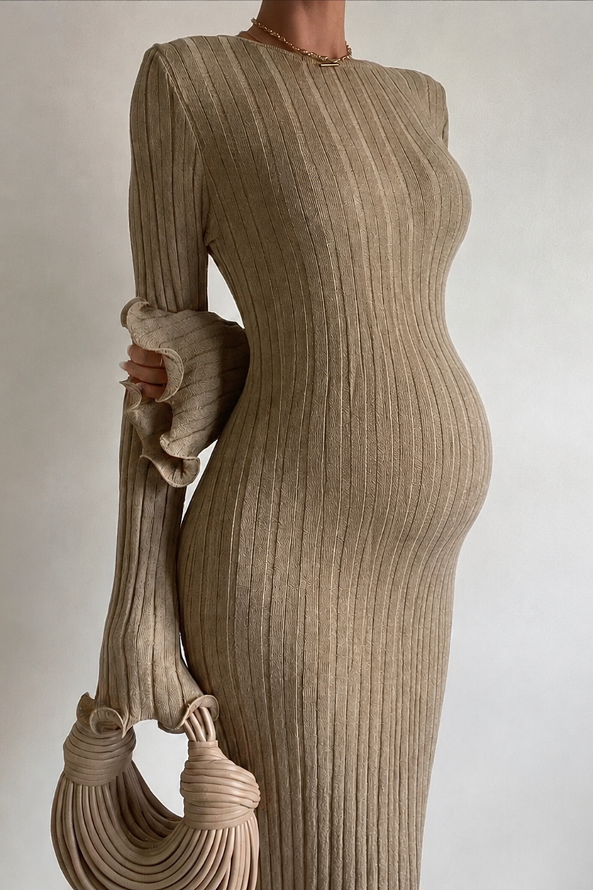 Women's Cotton Bodycon Maternity Dress