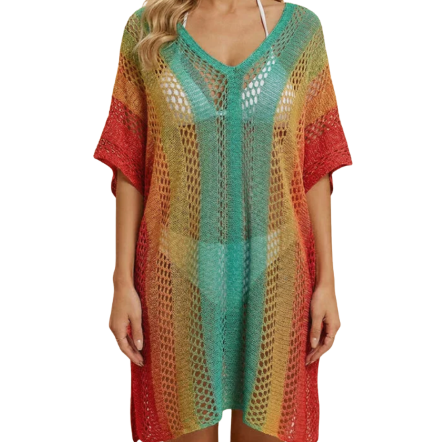 Women's beach kimono robe — loose crochet fit — summer vacation