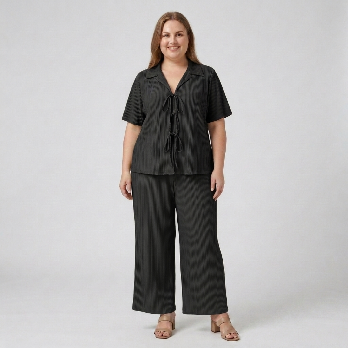 Plus Size Two-Piece Pants Set for Women