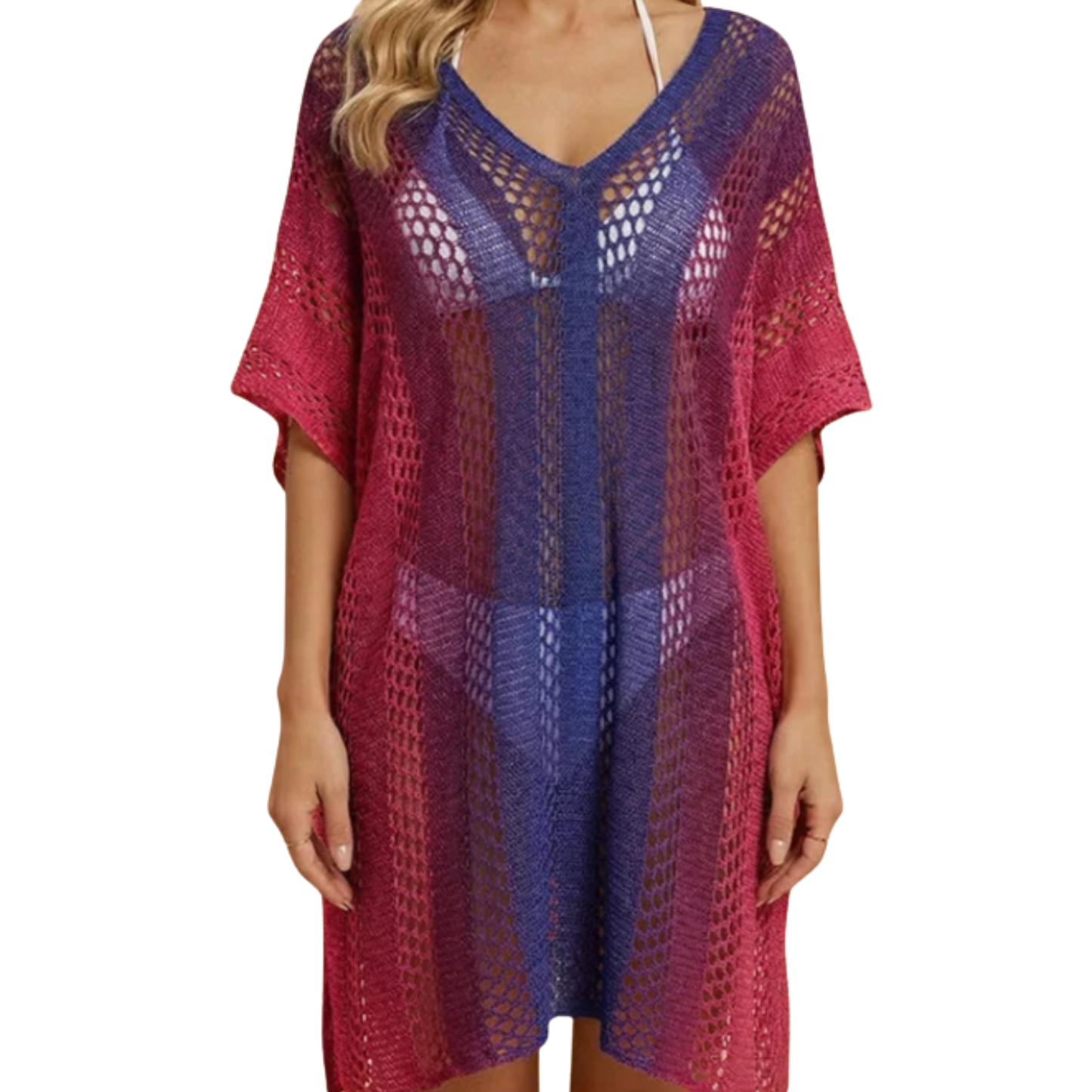 Women's beach kimono robe — loose crochet fit — summer vacation