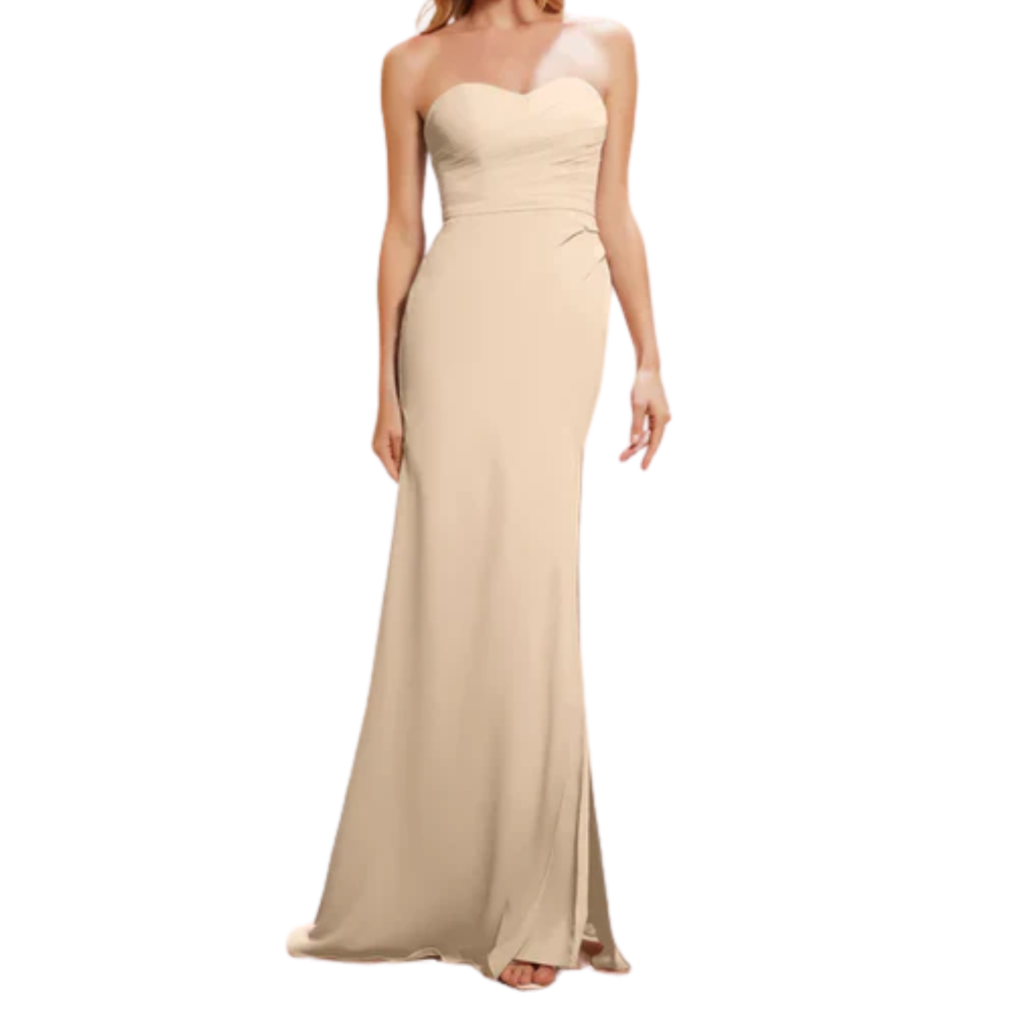 Women's Chiffon Ceremony Dress with Sheath Cut and Side Slit