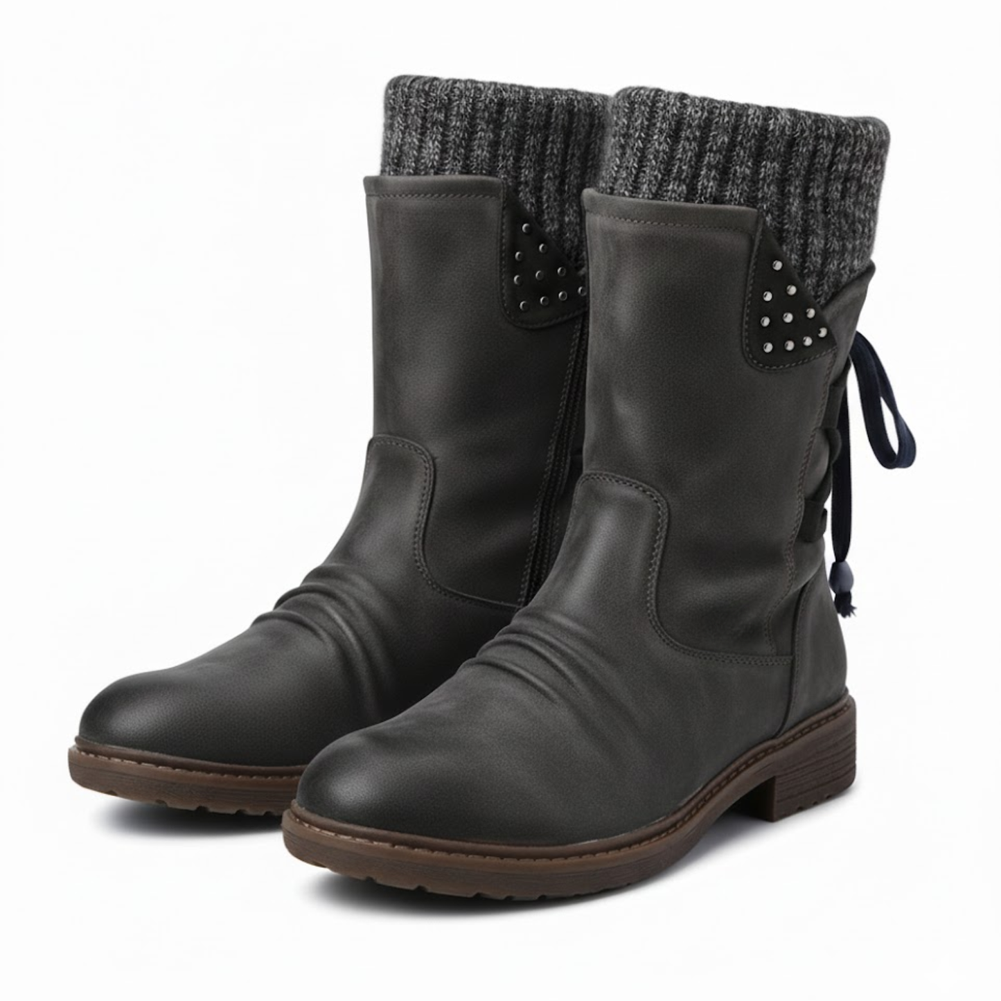 Women's Mid-Calf Winter Boots in Suede – Warm and Trendy Snow Boots