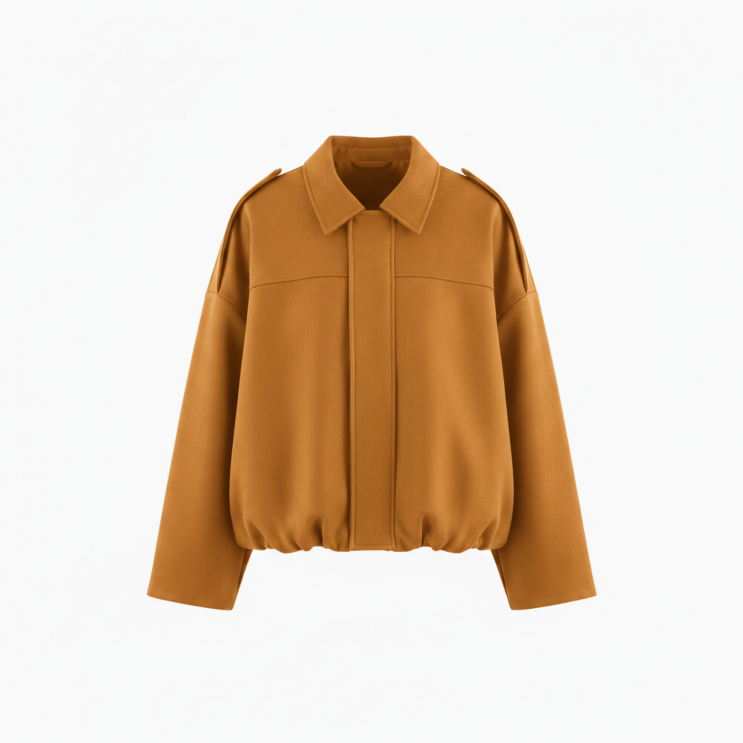 Polyester Bomber Jacket with Lapel Collar and Zipper Closure for Women