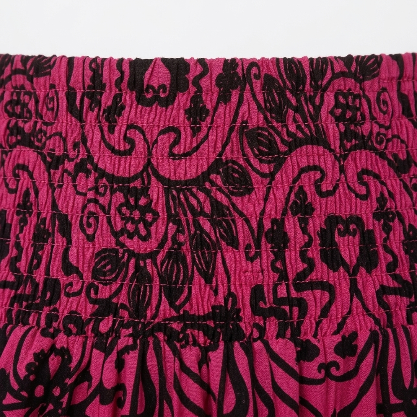 Bohemian long maxi skirt — elastic high waist — summer vacation