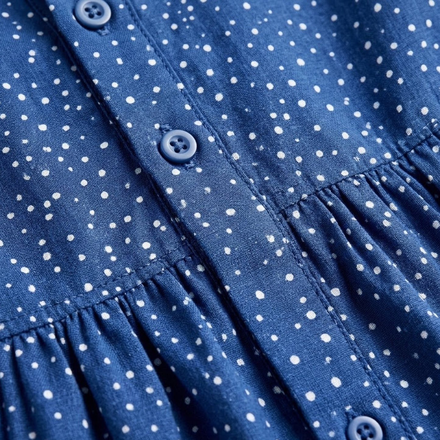 Mid-Length Printed Summer Dress with Round Neck and Short Sleeves in Polyester for Women