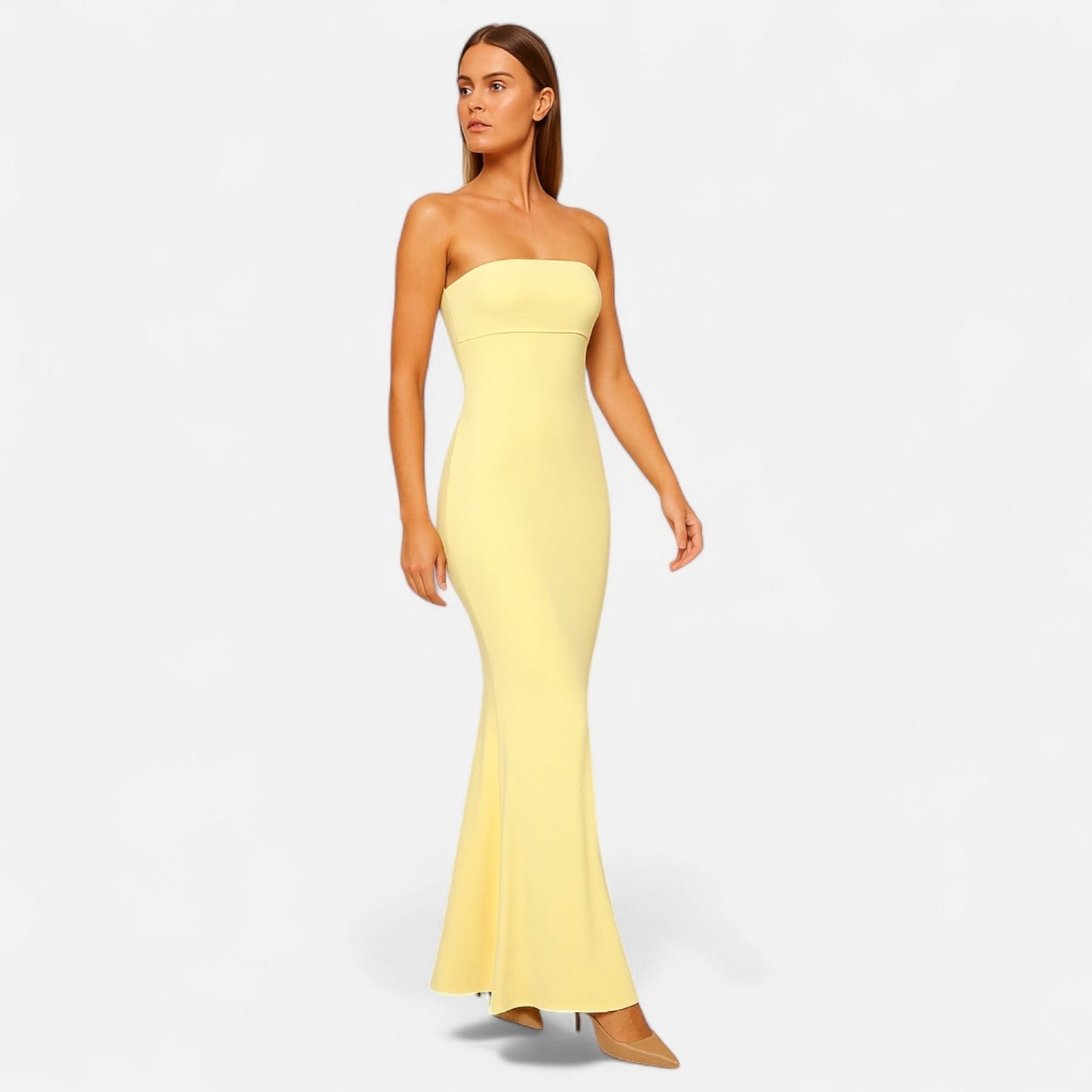 Ancient World | Long Backless Dress for Women – Elegant Draped, Modern Evening Seduction