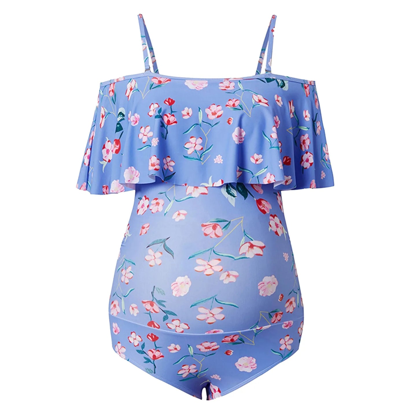 Floral Print One-Piece Maternity Swimsuit