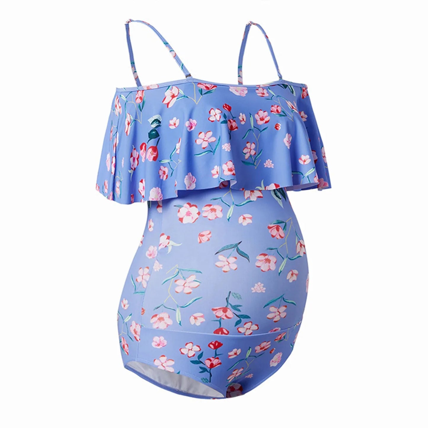 Floral Print One-Piece Maternity Swimsuit