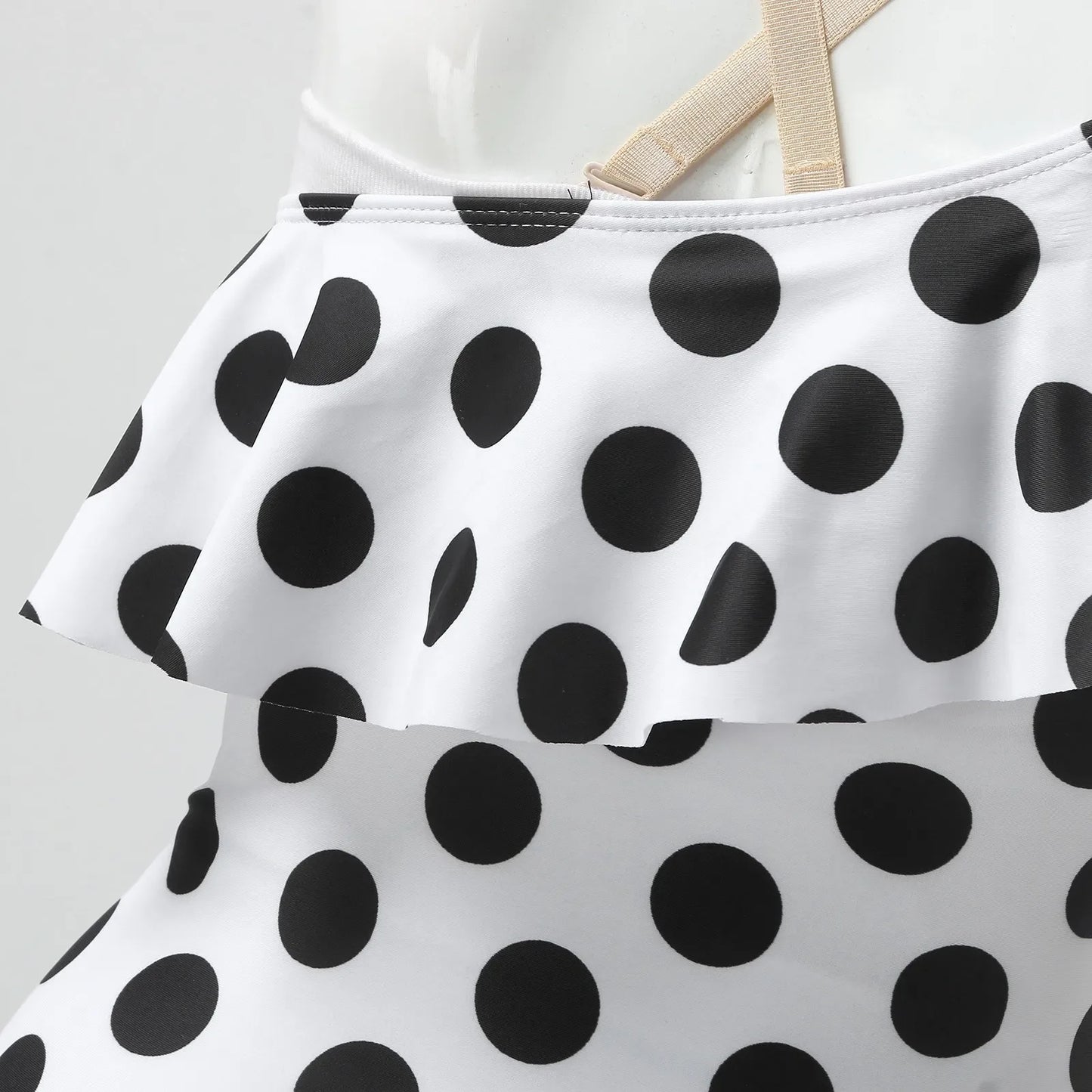Maternity one-piece swimsuit with ruffles