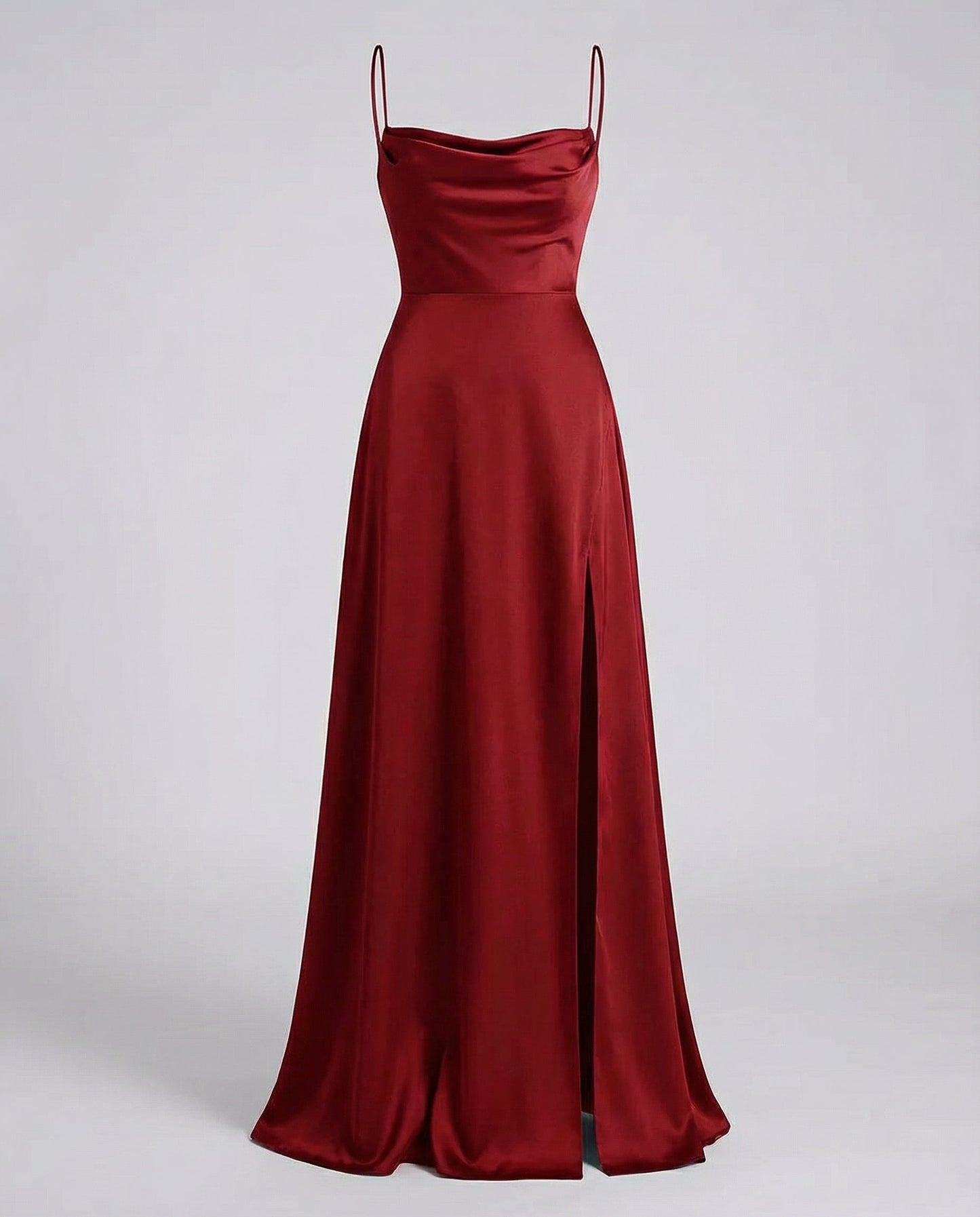 Women's silk evening dress - fitted slit cut - major event
