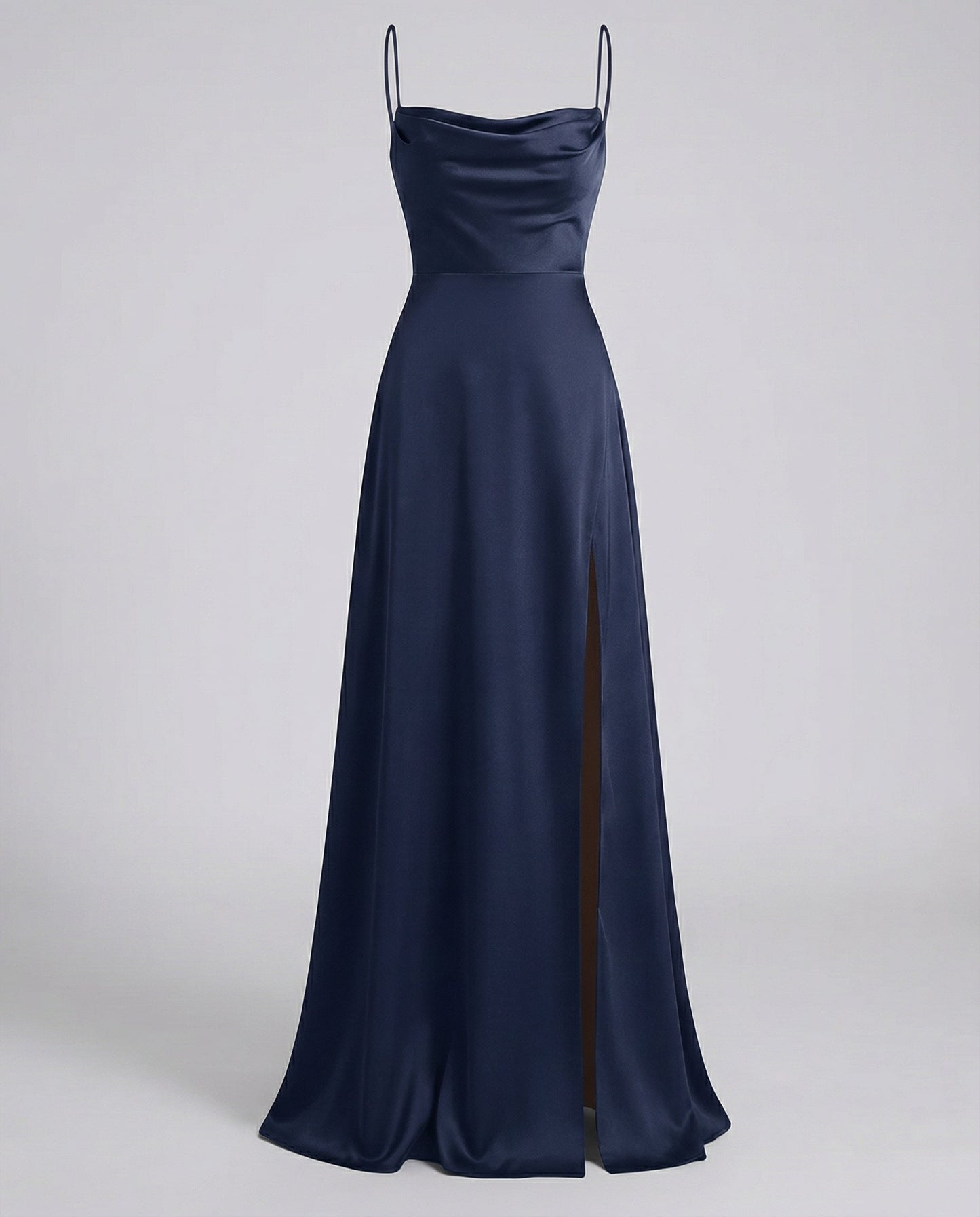 Women's silk evening dress - fitted slit cut - major event