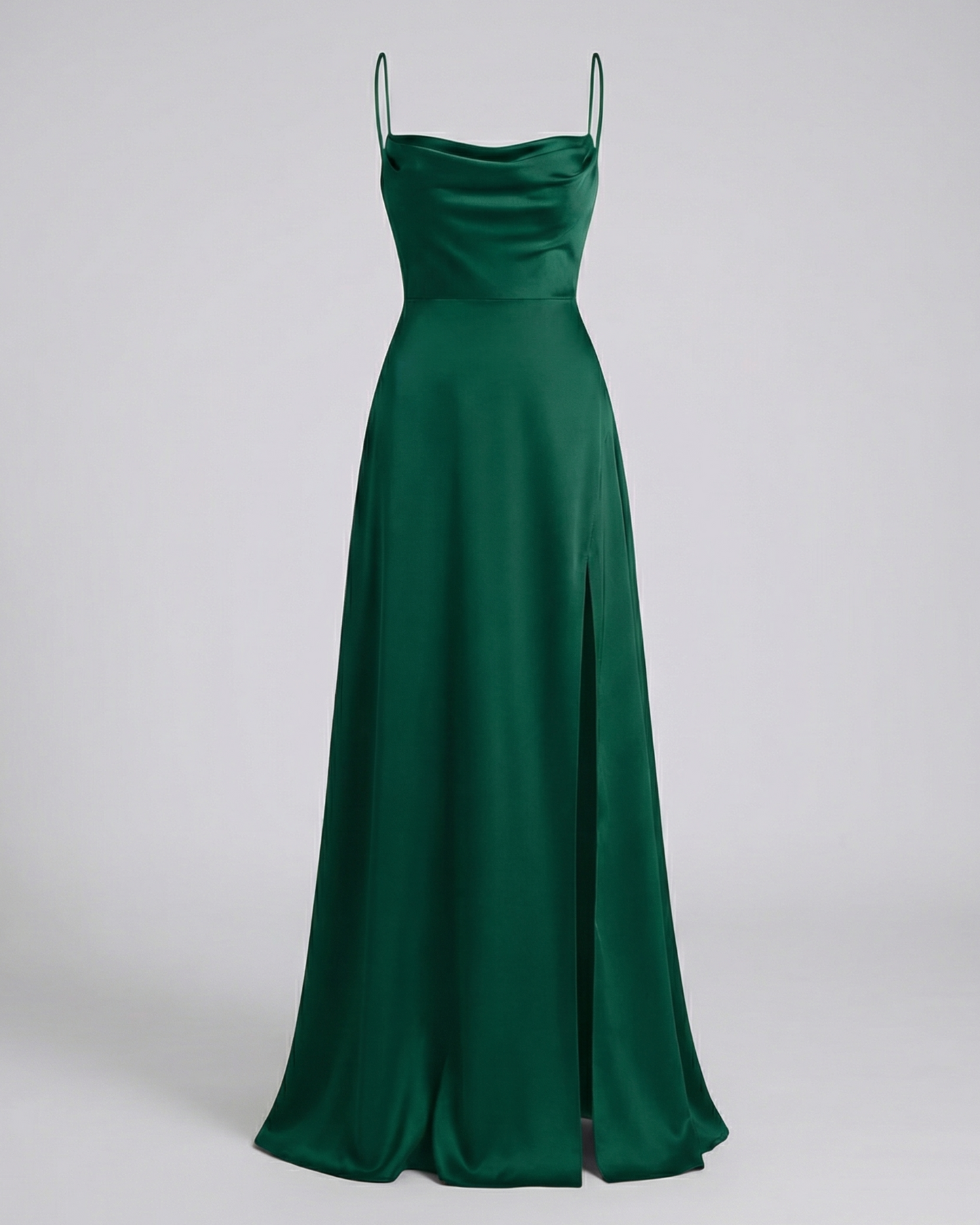 Women's silk evening dress - fitted slit cut - major event